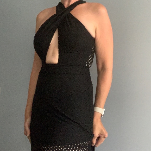 Line & Dot Black Maxi Dress - Picture 2 of 10